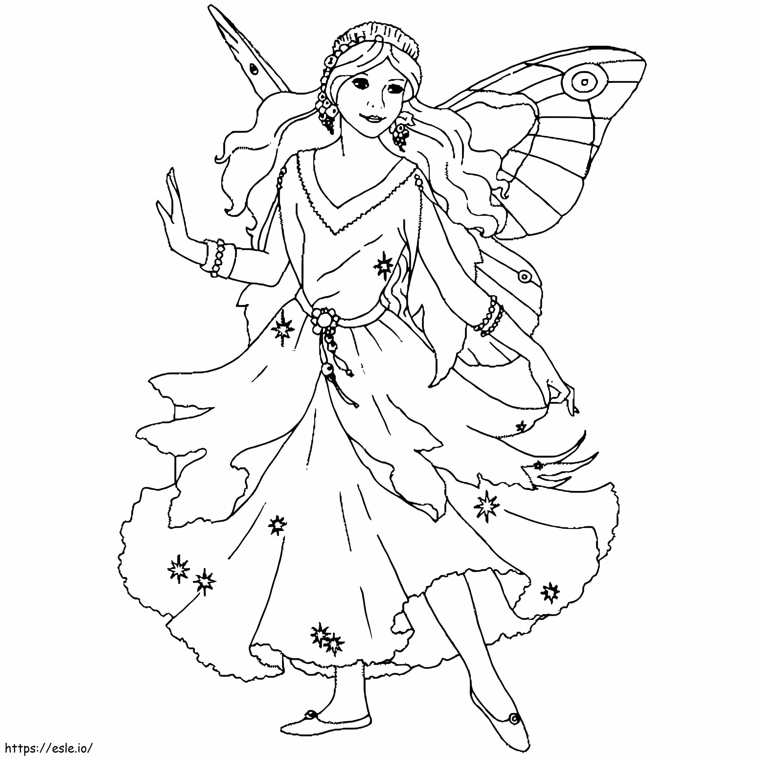 A Pretty Fairy coloring page