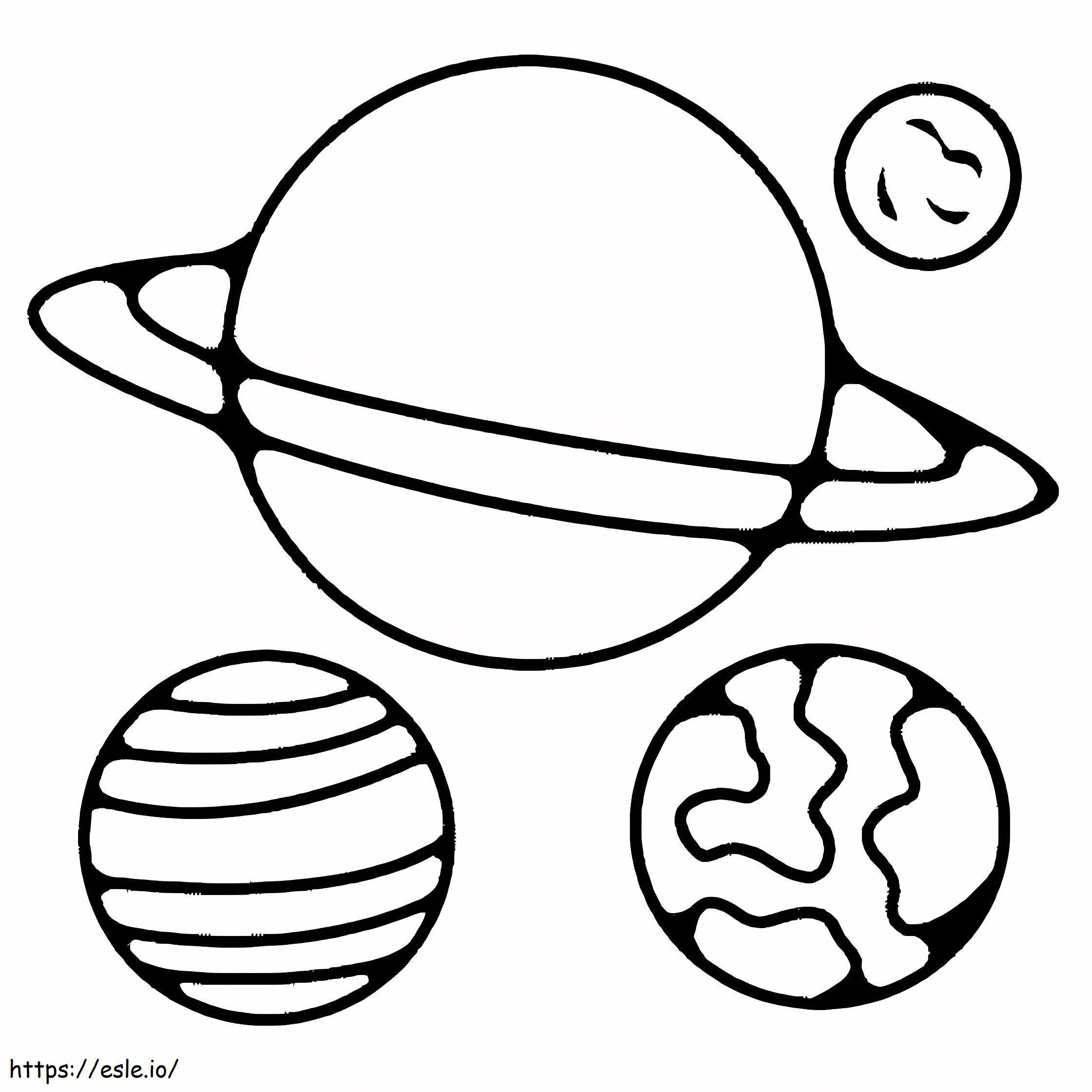 Drawing Of Planets coloring page