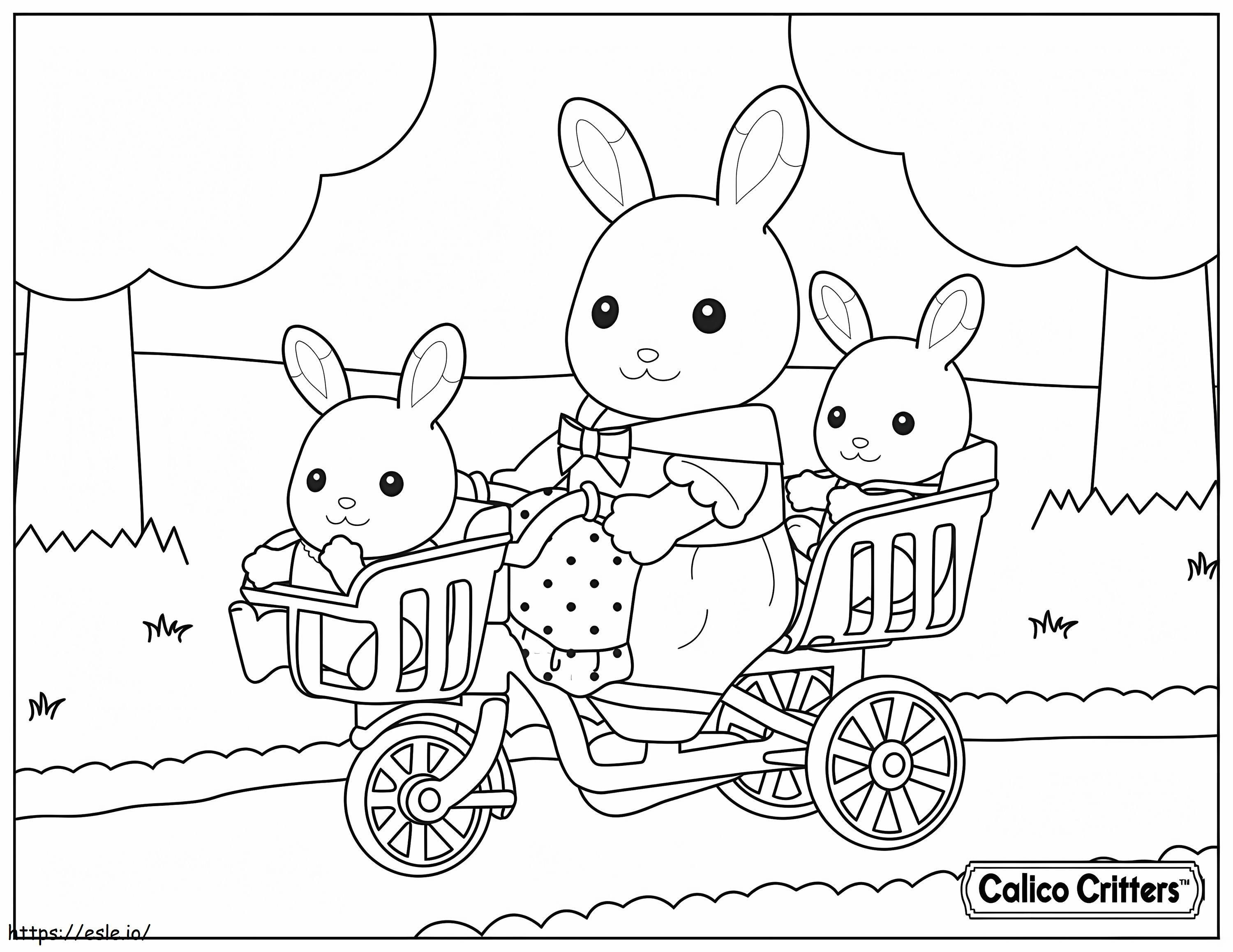 1515174989 Calico Critters con bici per bambini da colorare