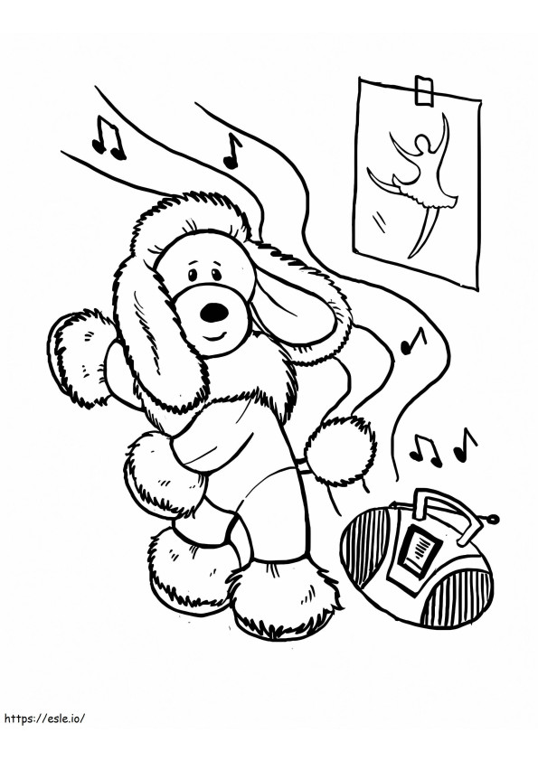 Poodle Dancer coloring page