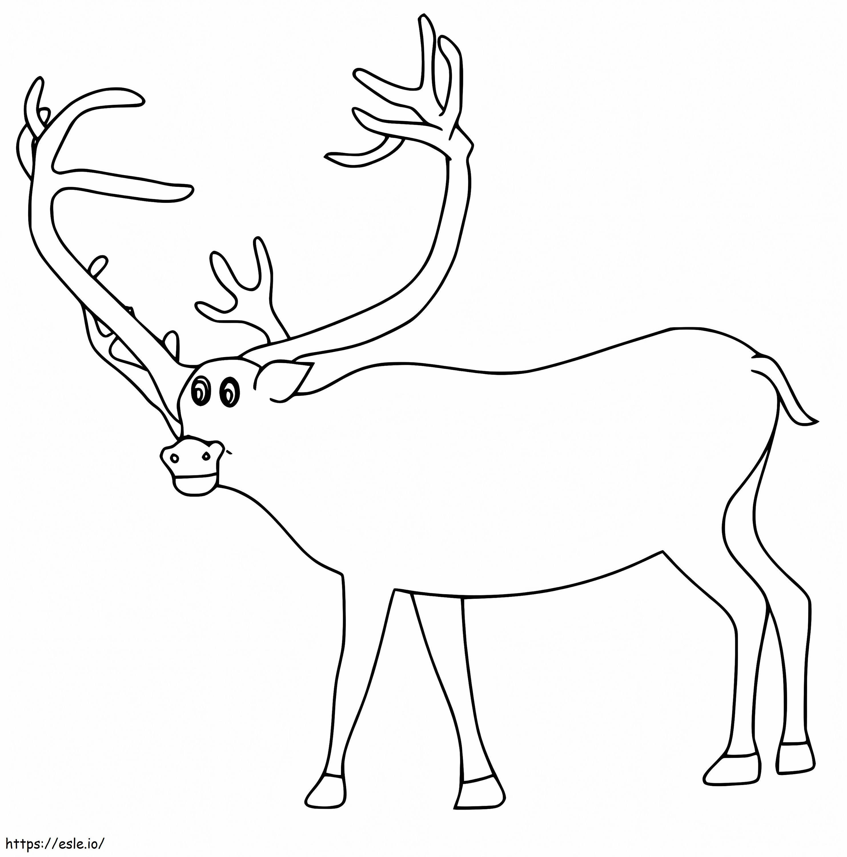 Funny Red Deer coloring page