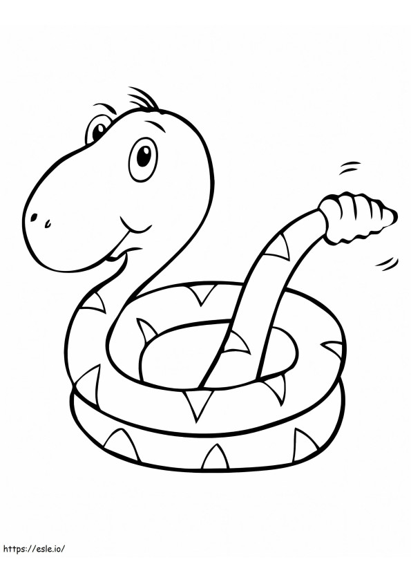 Cute Rattlesnake coloring page