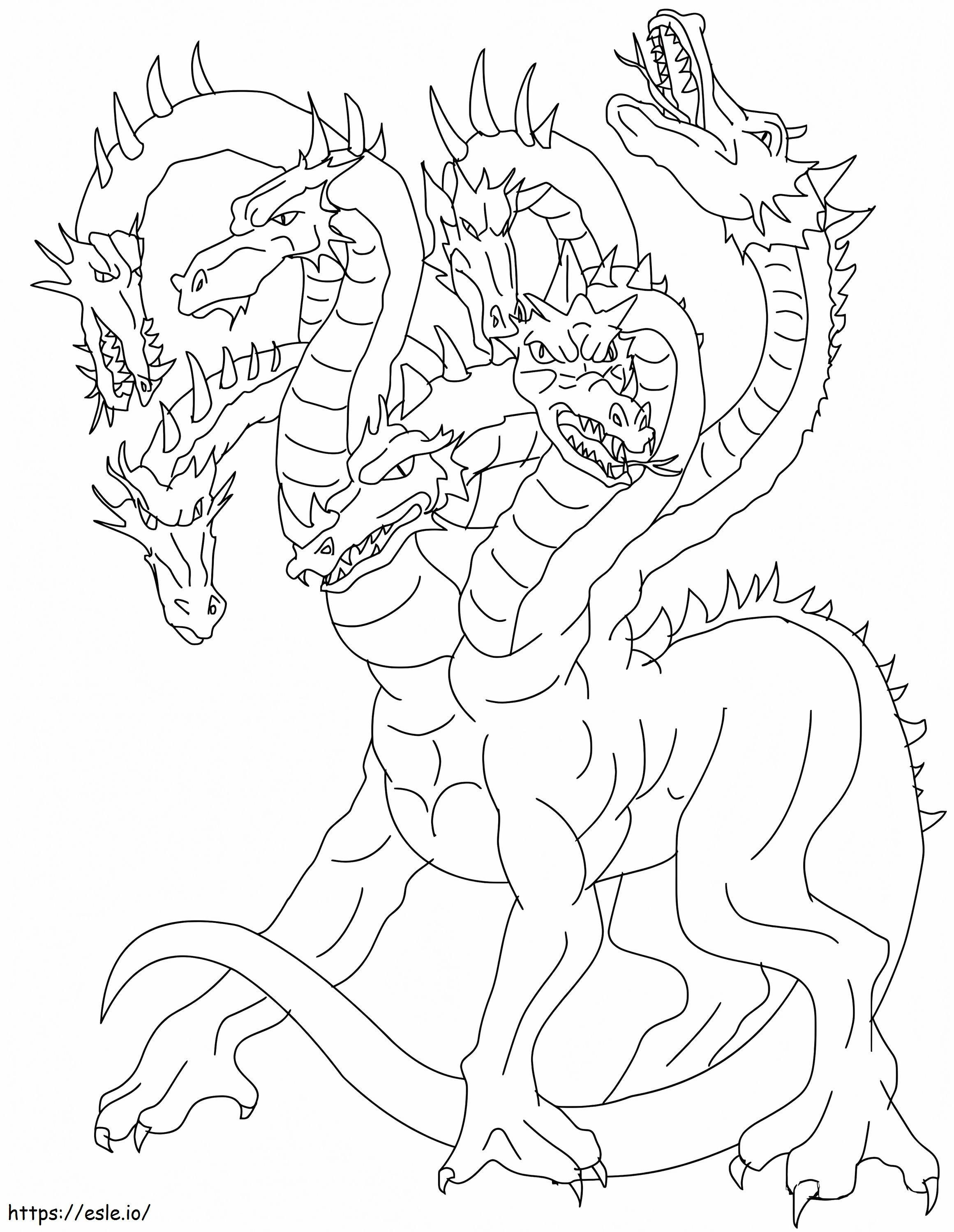  12 Lernean Hydra Mitologia Grega Fdj Fonte para colorir