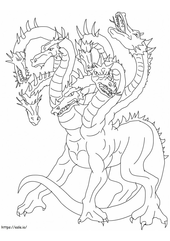  12 Lernean Hydra Mitologia Grega Fdj Fonte para colorir