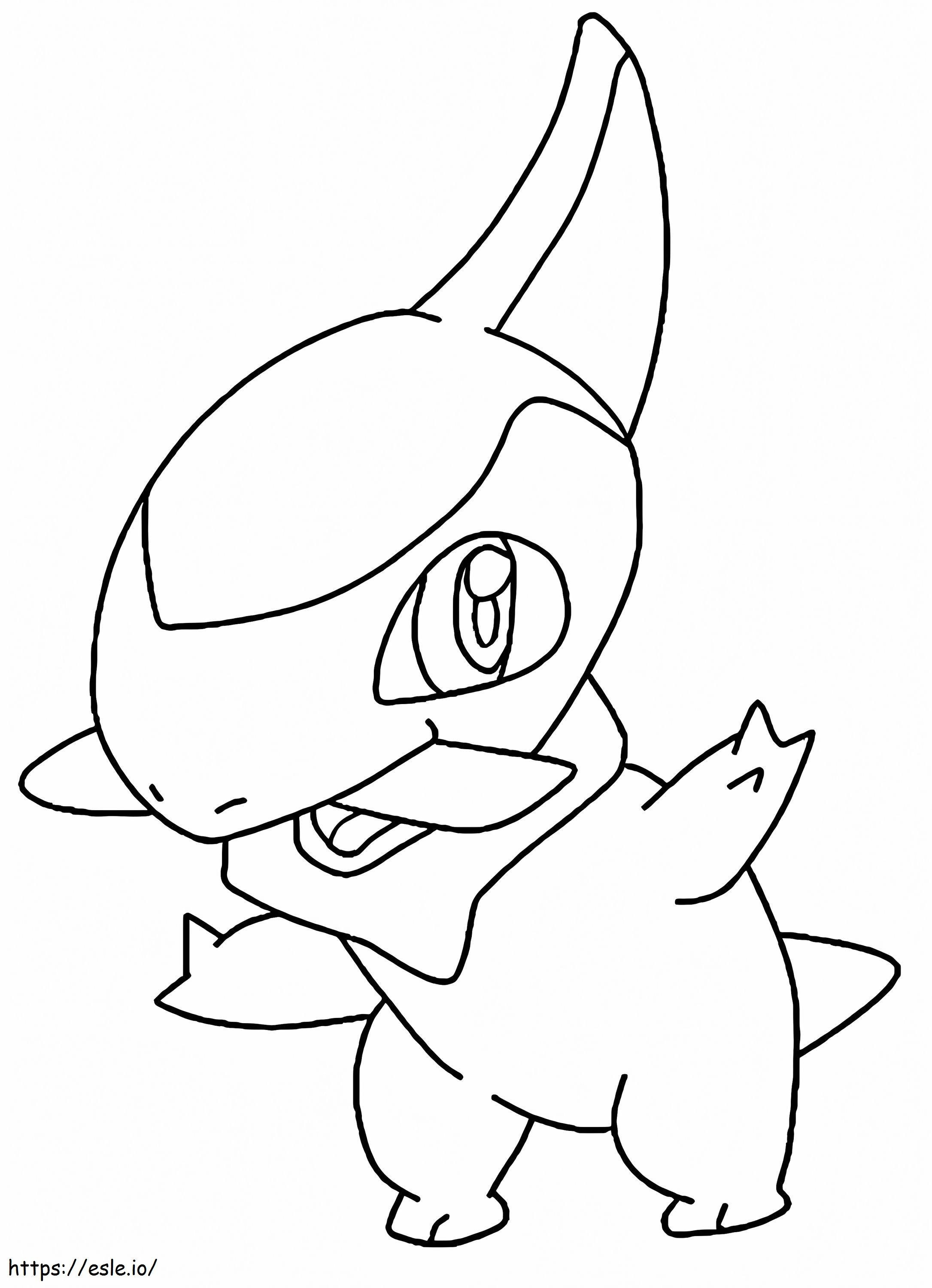 Coloriage Axew Pokemon 4 à imprimer dessin