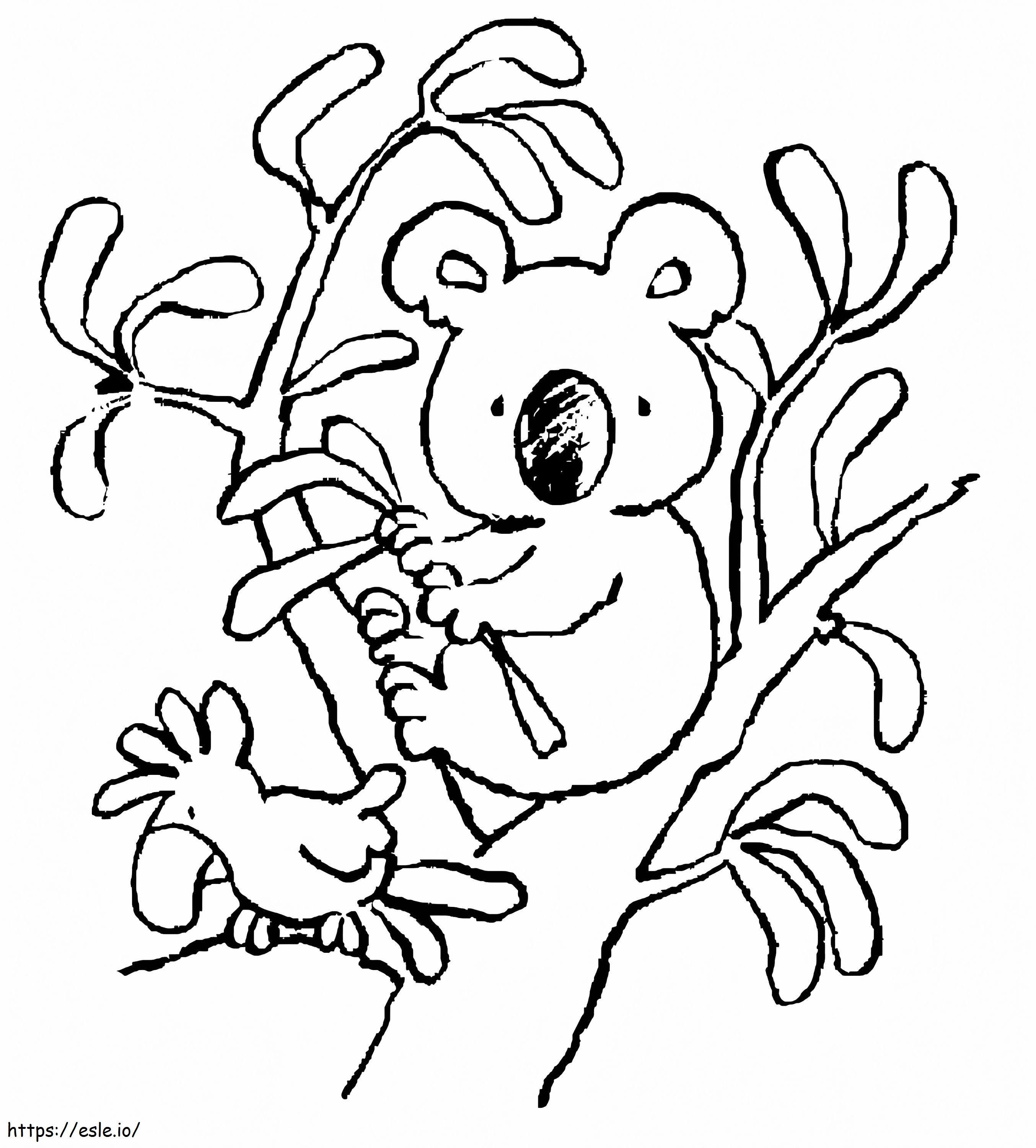 Drawing Parrot And Koala coloring page