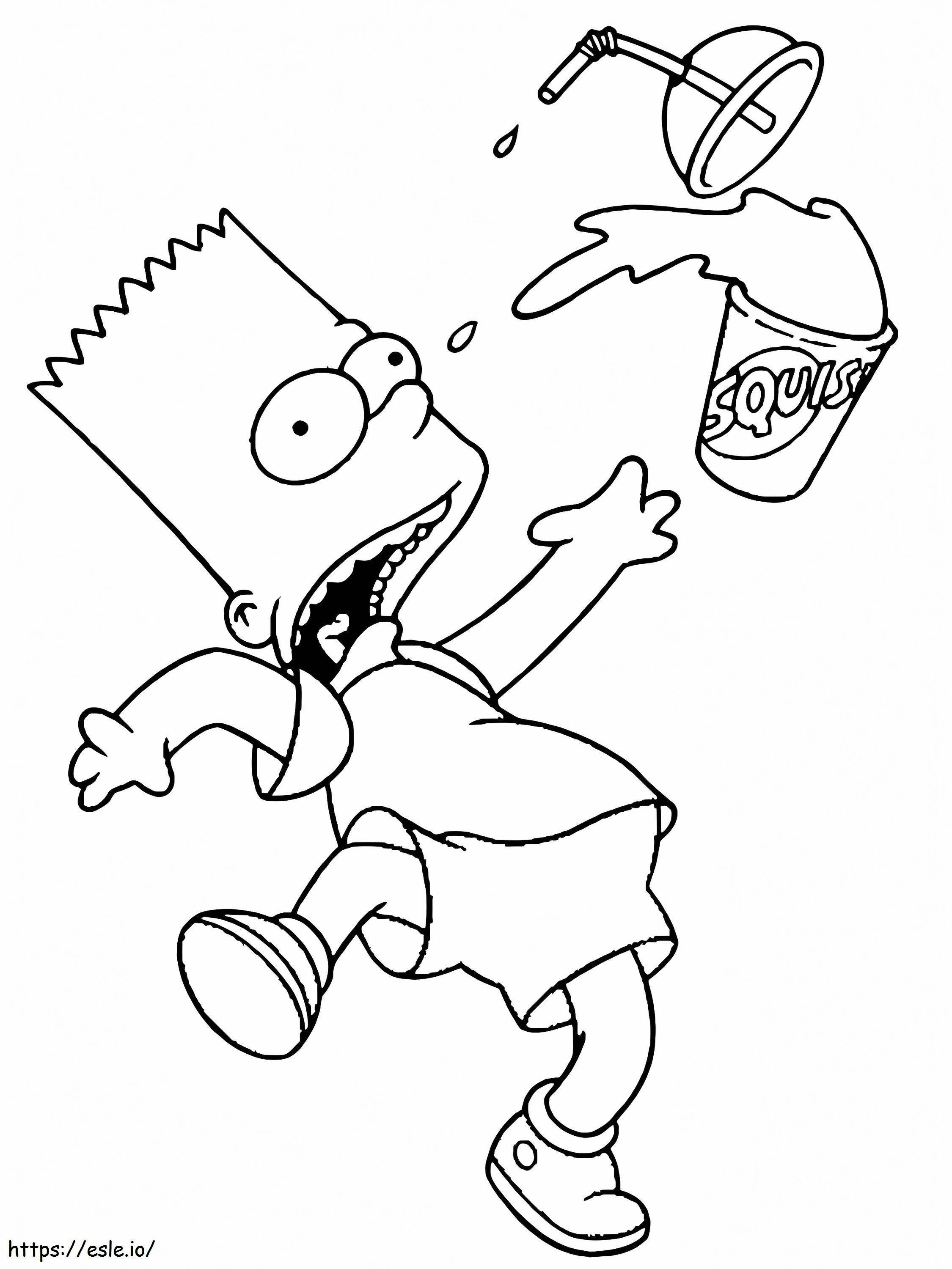 Coloriage Peur de Bart Simpson à imprimer dessin