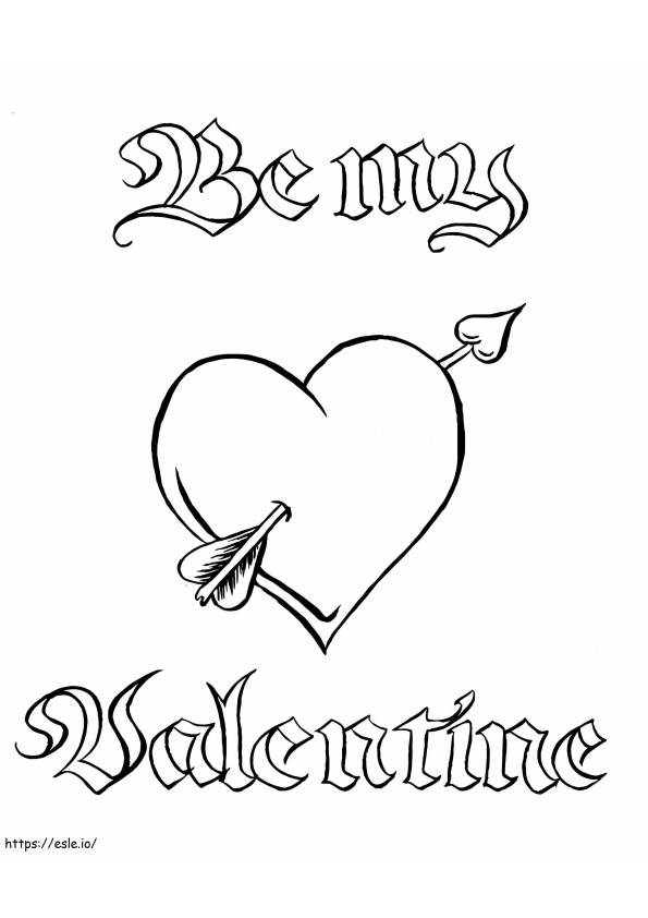 Valentine Heart Free Printable coloring page