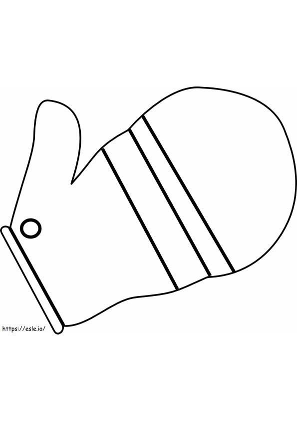 Free Mitten coloring page