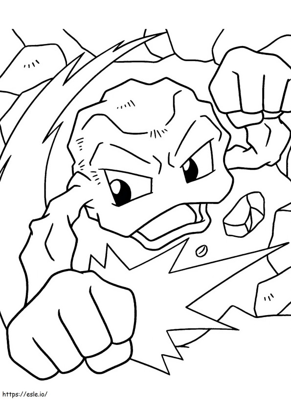 Geodude 6 coloring page