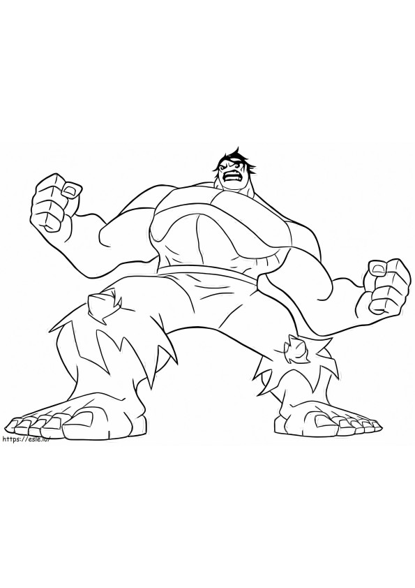 Angry Hulk coloring page