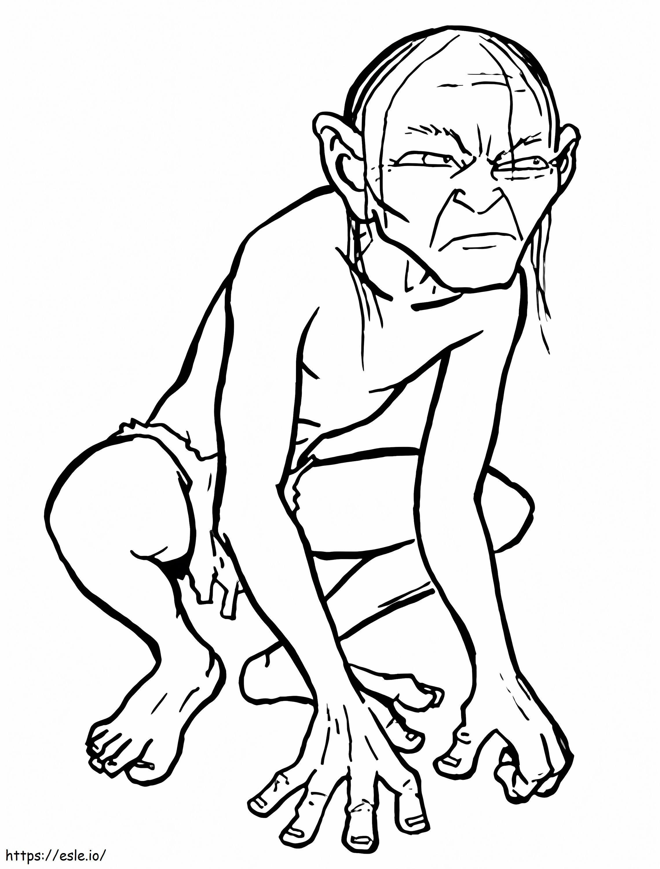 Gollum Is Angry coloring page