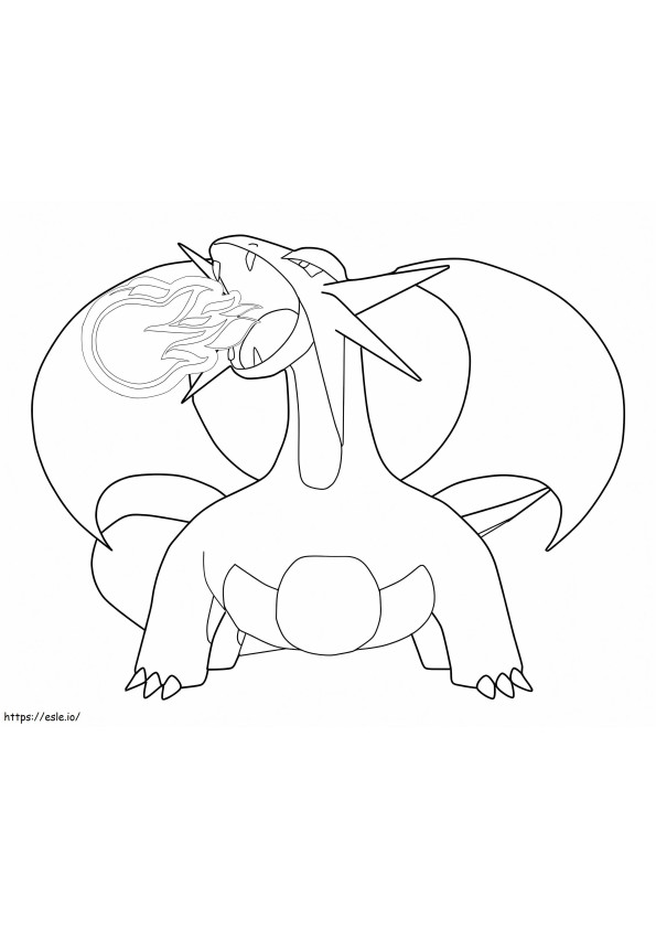 Amazing Salamence coloring page