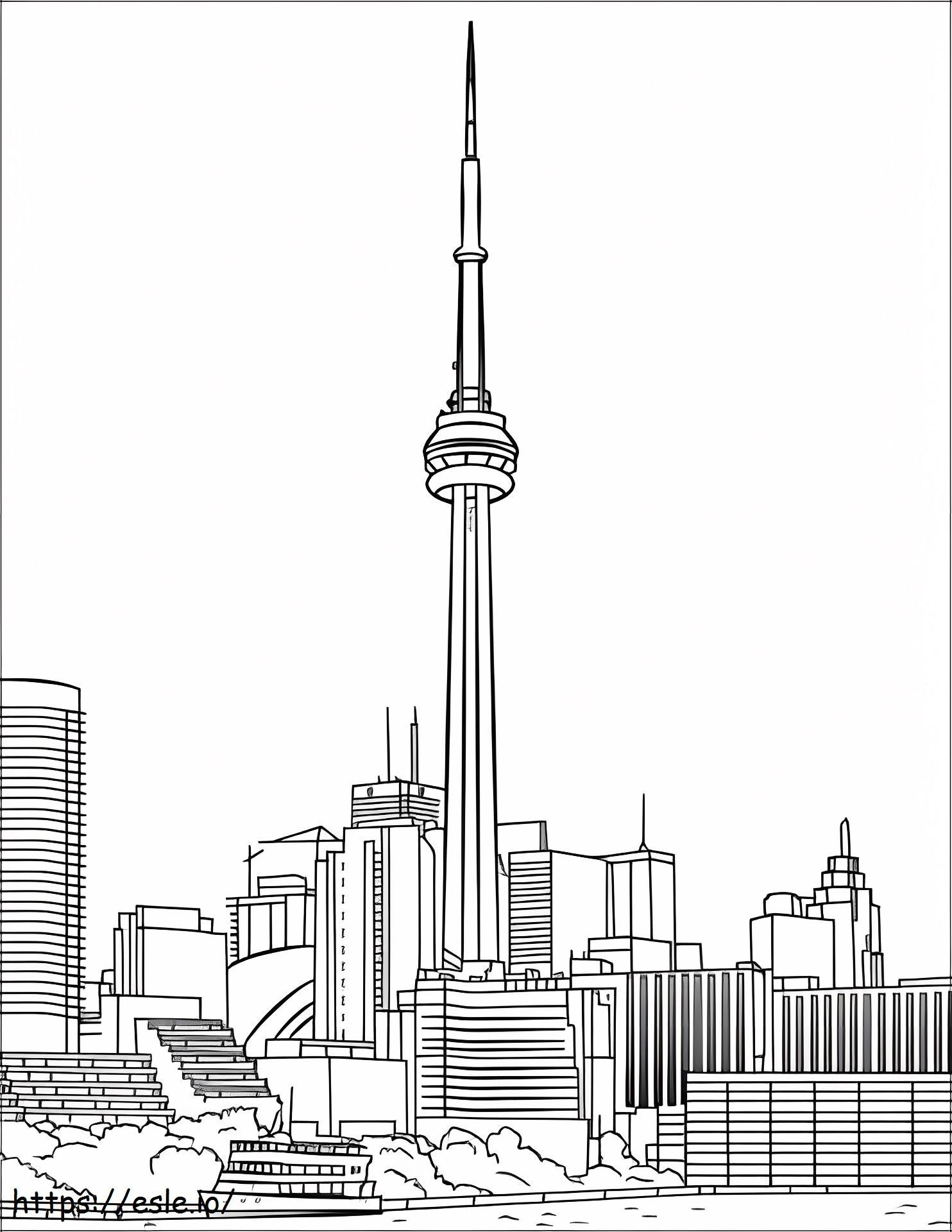 CN Tower Toronto värityskuva