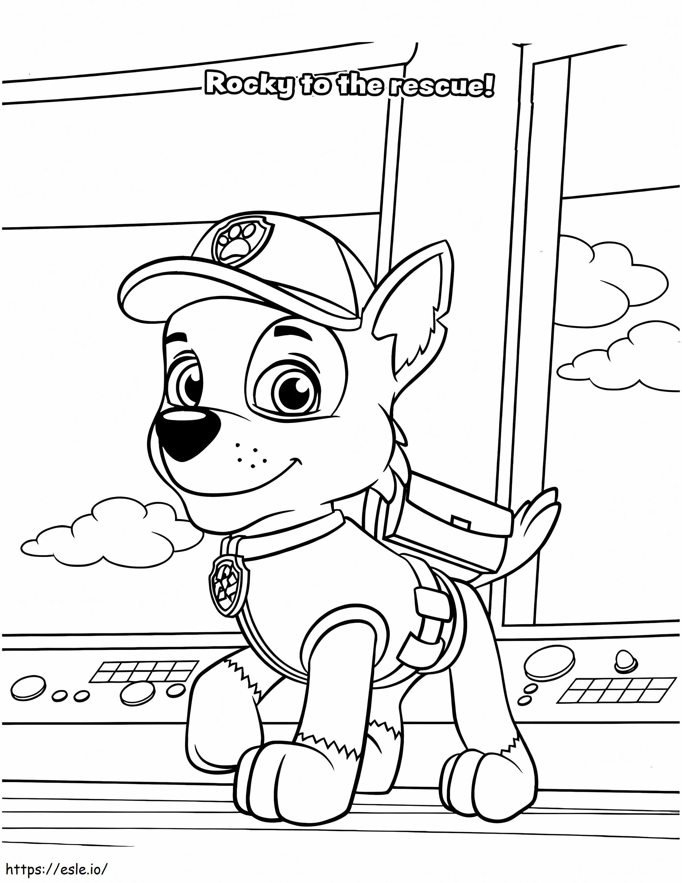 Rocky Paw Patrol 2 coloring page