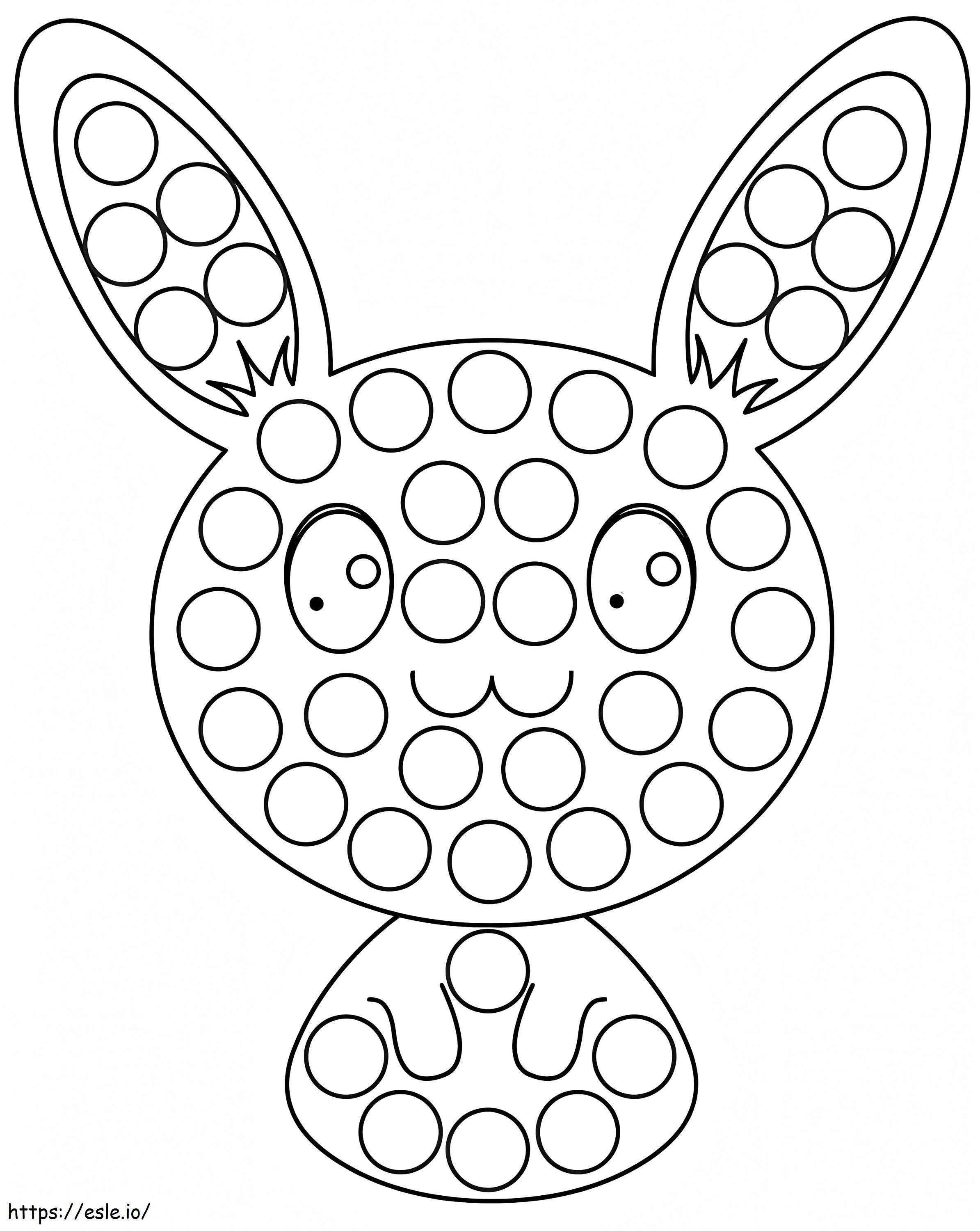 Coloriage Marqueur de points de lapin à imprimer dessin