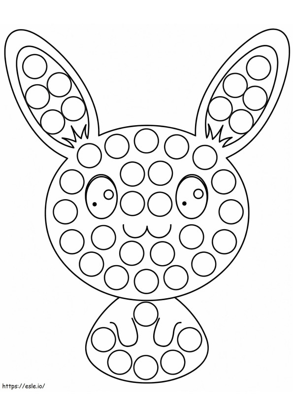 Marcador de pontos de coelho para colorir