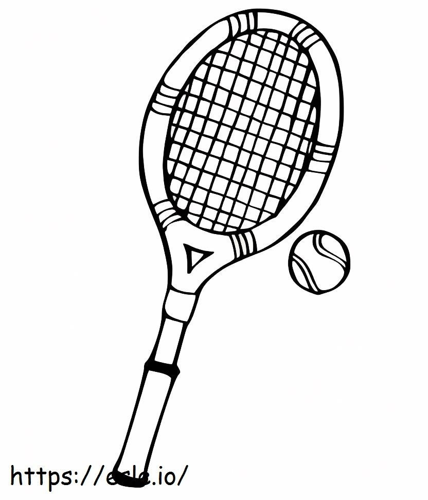 Coloriage Outils de tennis à imprimer dessin