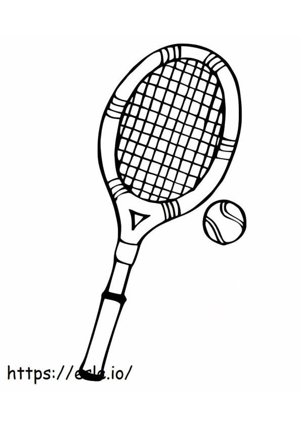 Coloriage Outils de tennis à imprimer dessin