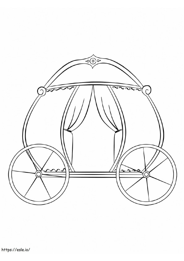 Simple Carriage coloring page