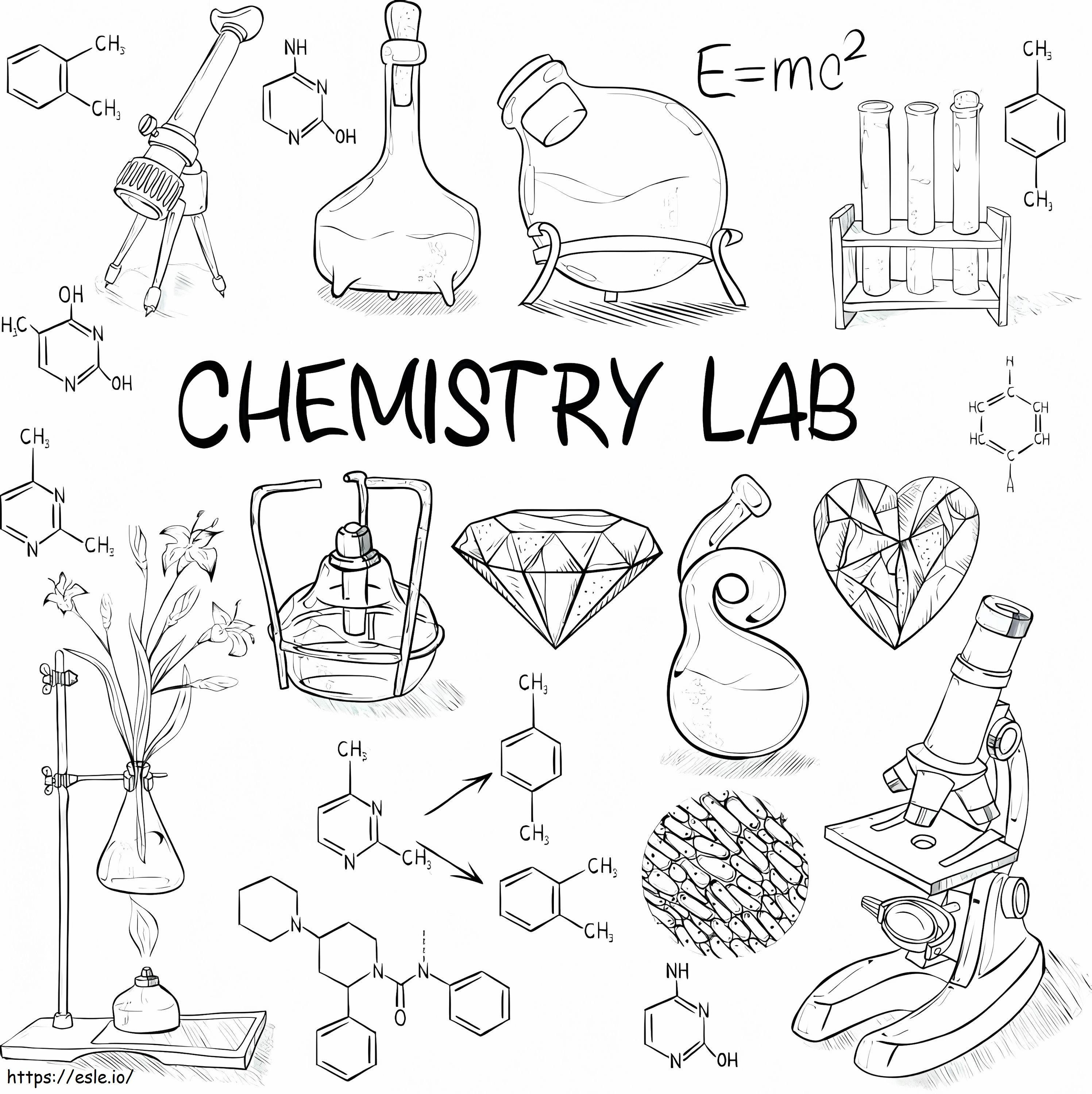 Chemistry Lab Science värityskuva