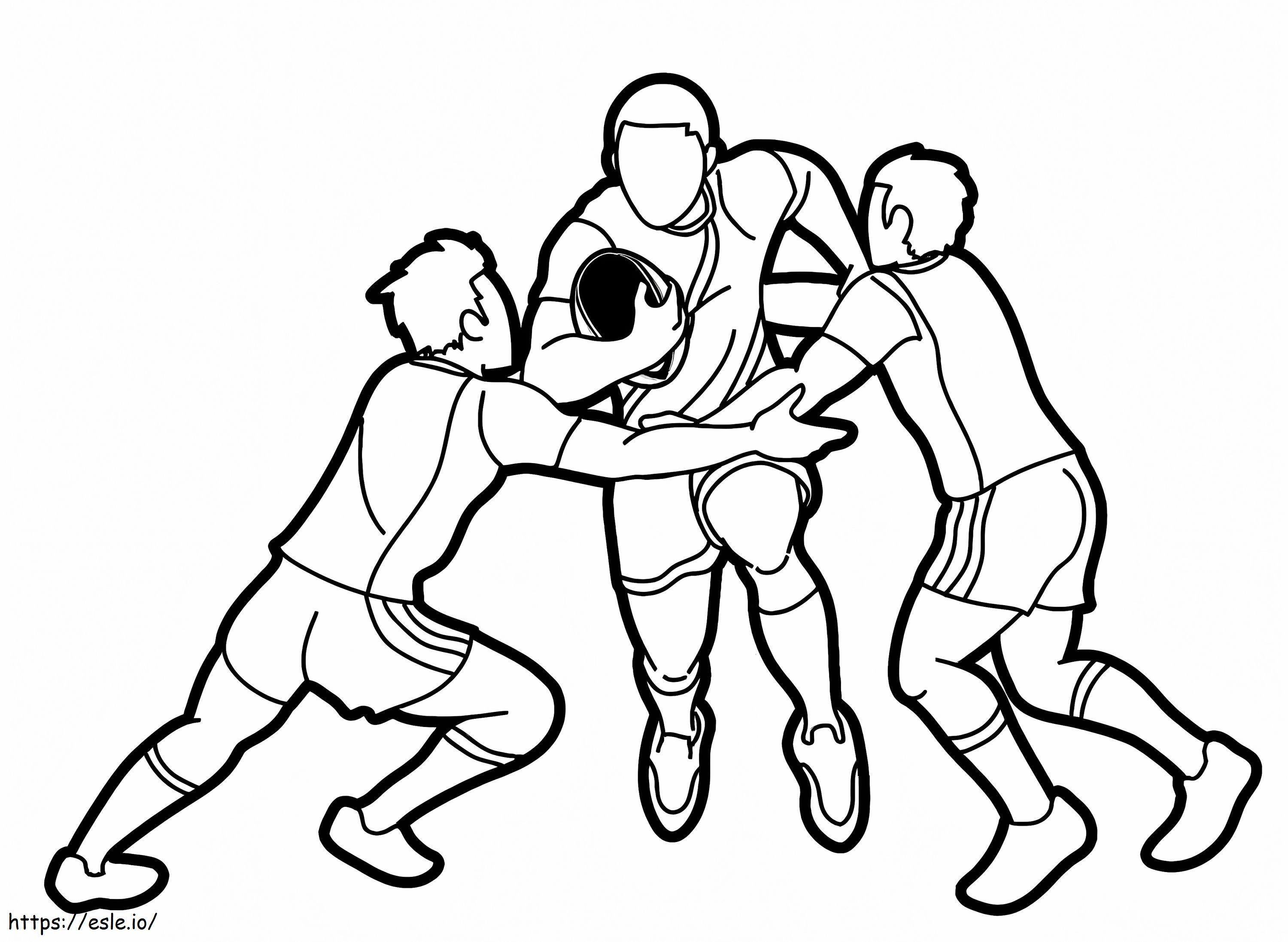 Printable Rugby Players coloring page