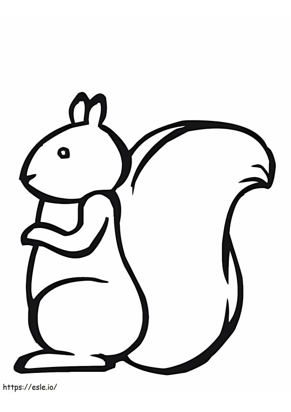 Coloriage Dessin écureuil à imprimer dessin
