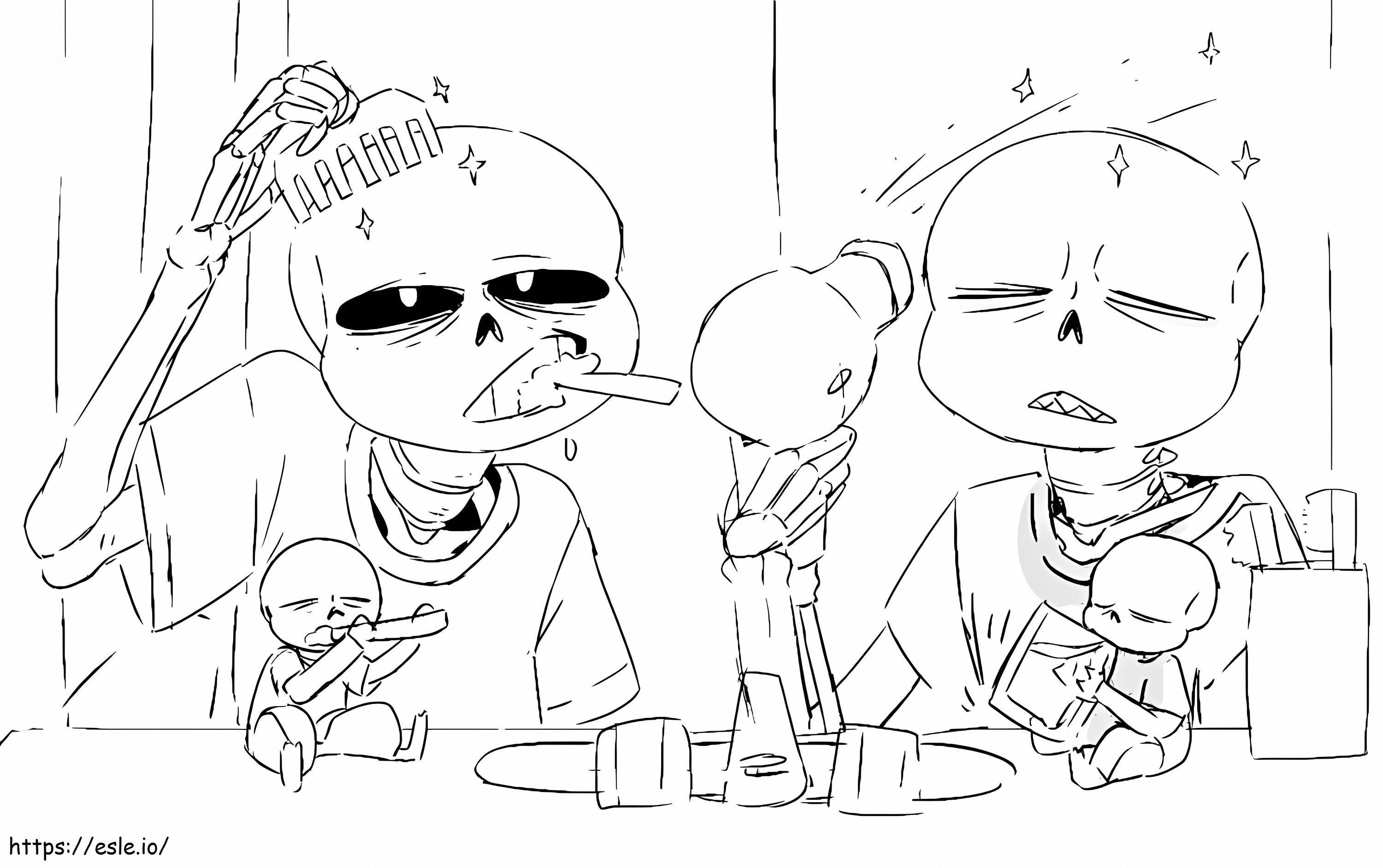 Morning Sans coloring page
