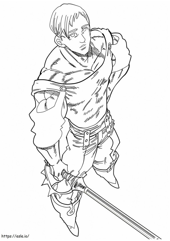 Young Escanor coloring page