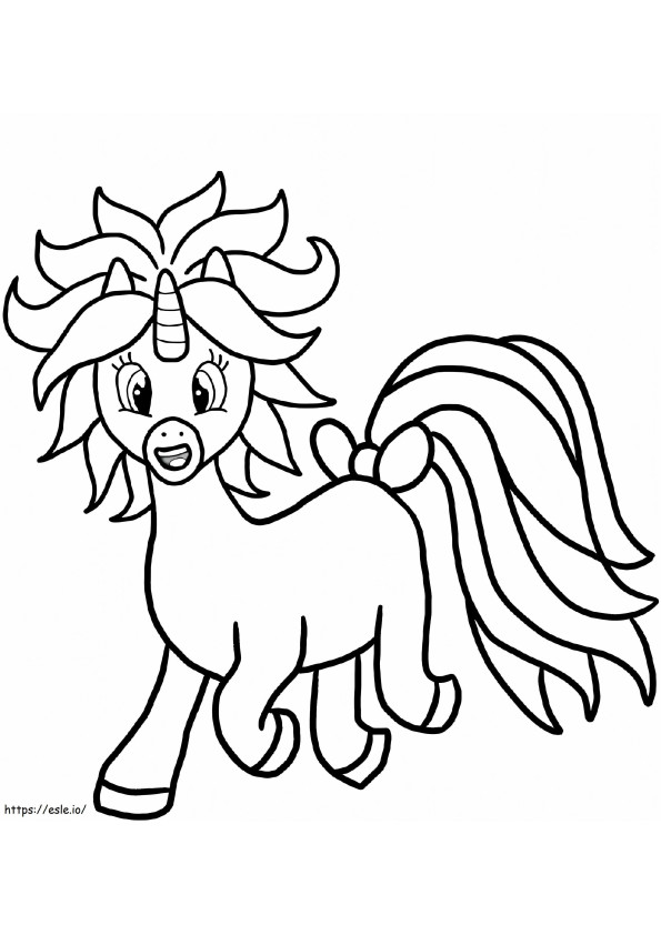 Lovely Baby Unicorn coloring page