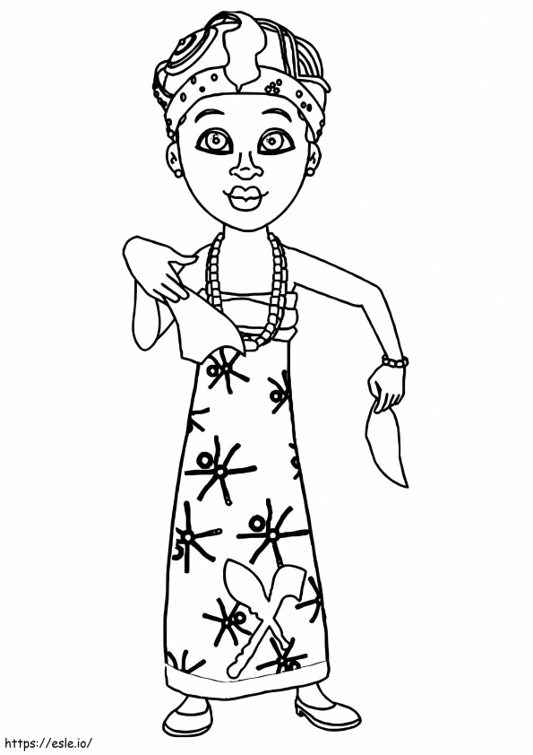 Nigerian Girl coloring page