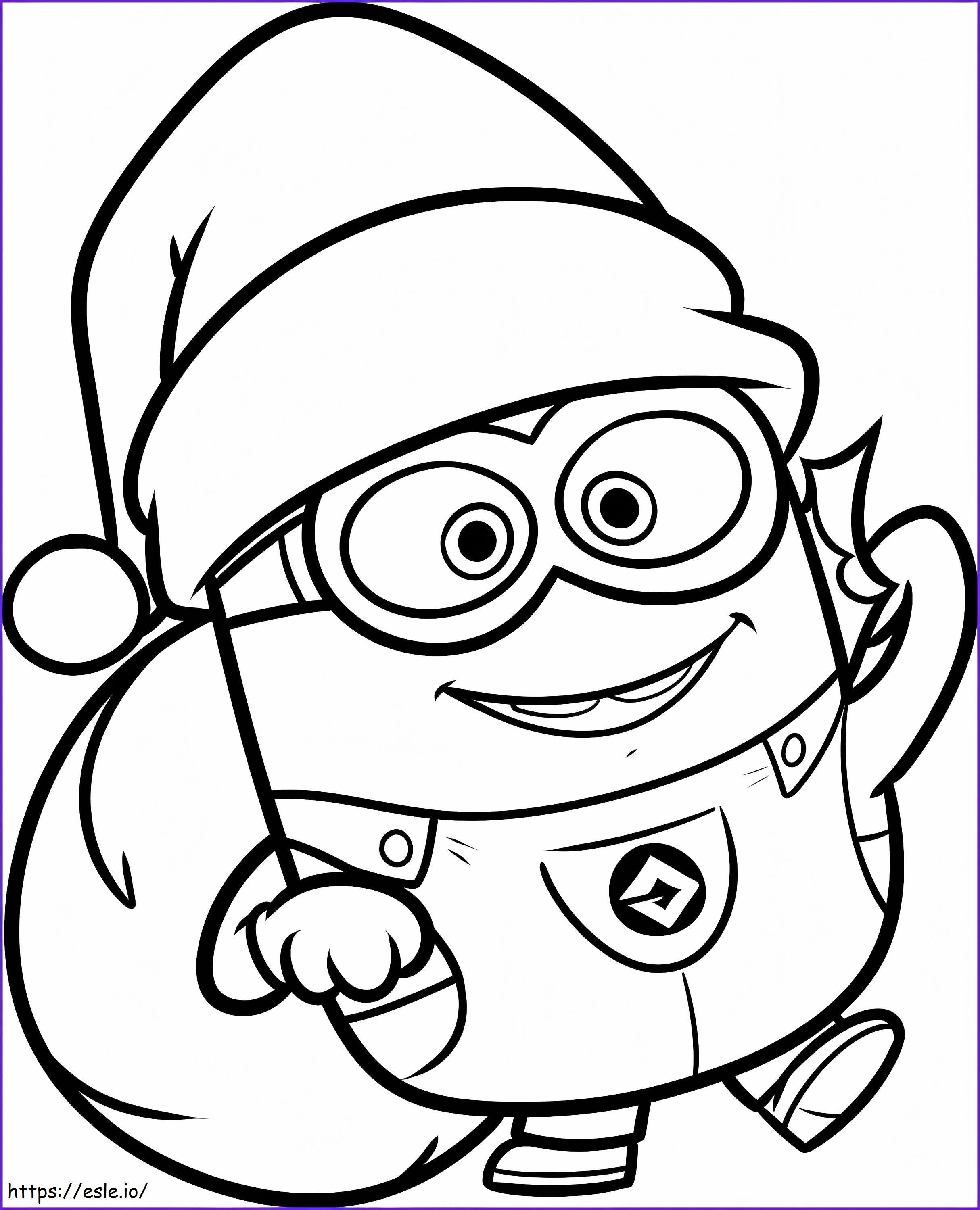 Minions At Christmas coloring page