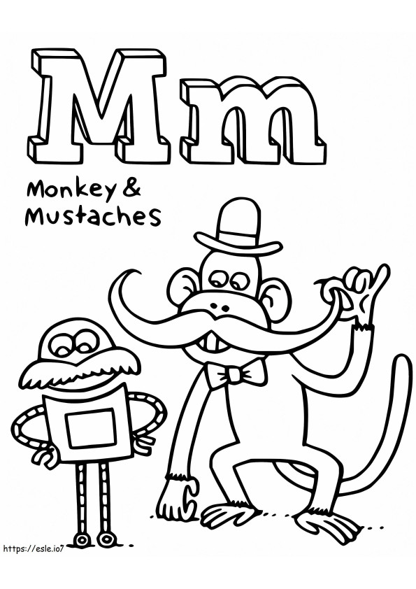 StoryBots Letter M coloring page