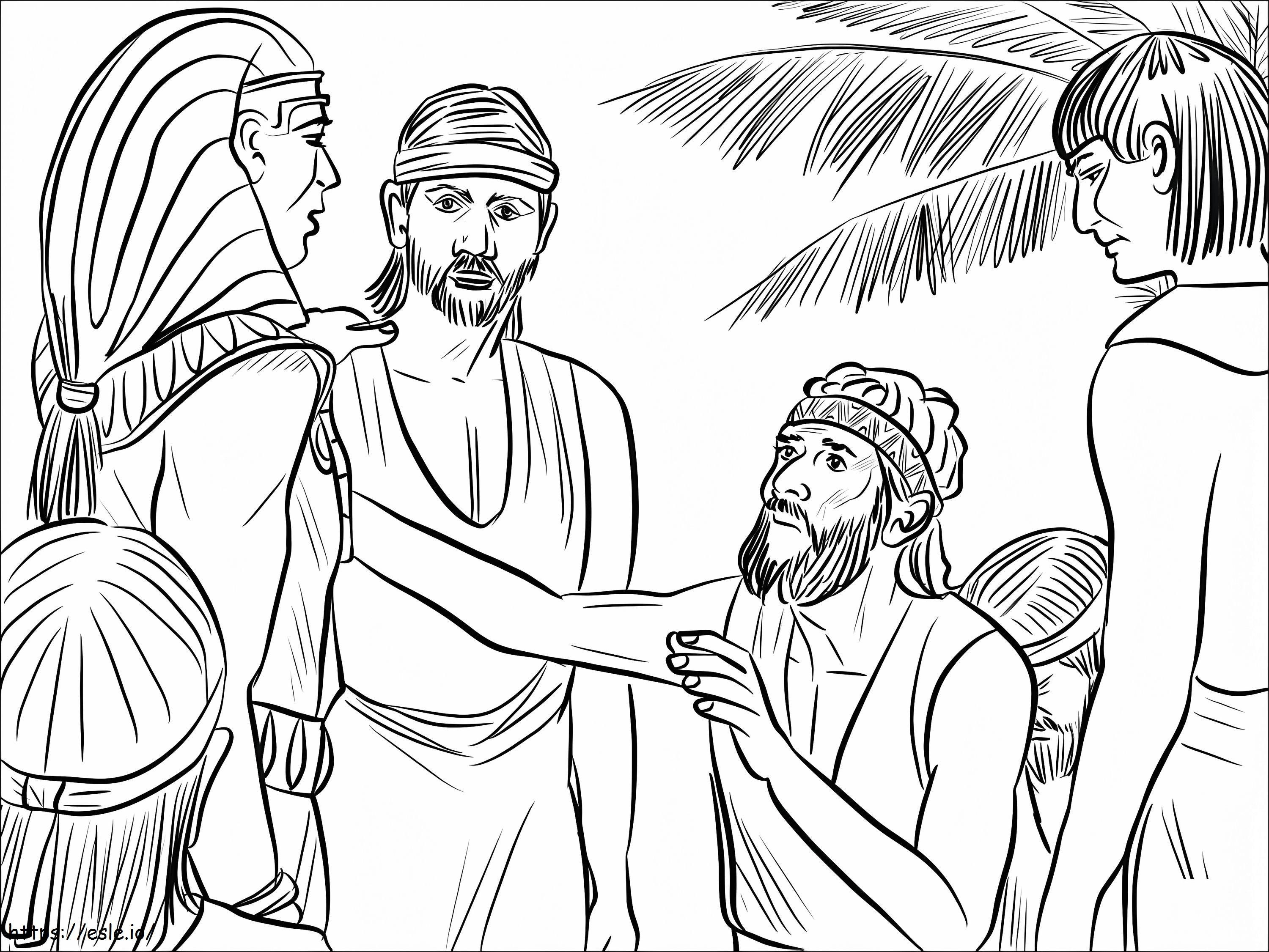 József és Benjámin kifestő