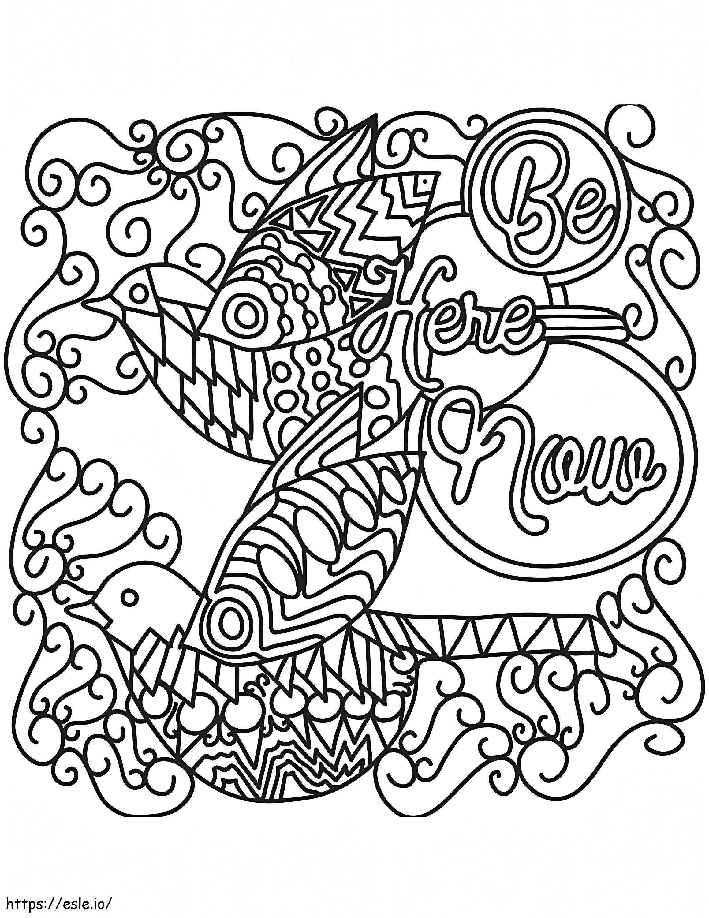 Be Here Now coloring page