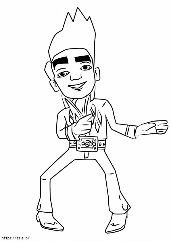 Rex From Subway Surfers coloring page