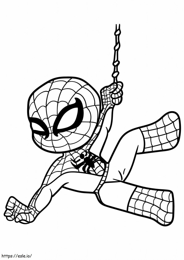 Little Spider Man coloring page