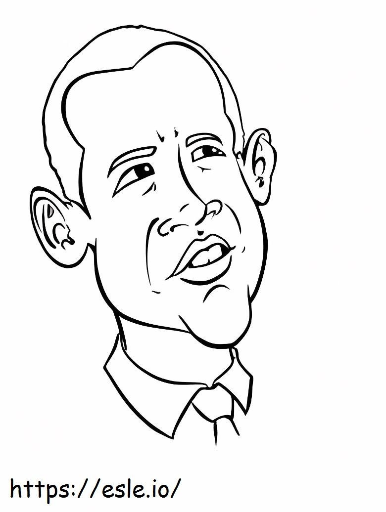 Chef Obama kleurplaat kleurplaat