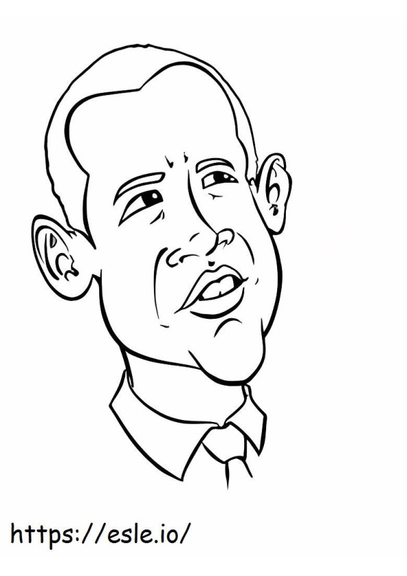 Chef Obama kleurplaat
