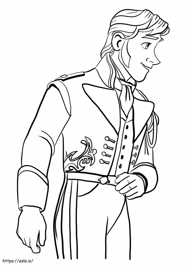 Prințul Hans Frozen de colorat