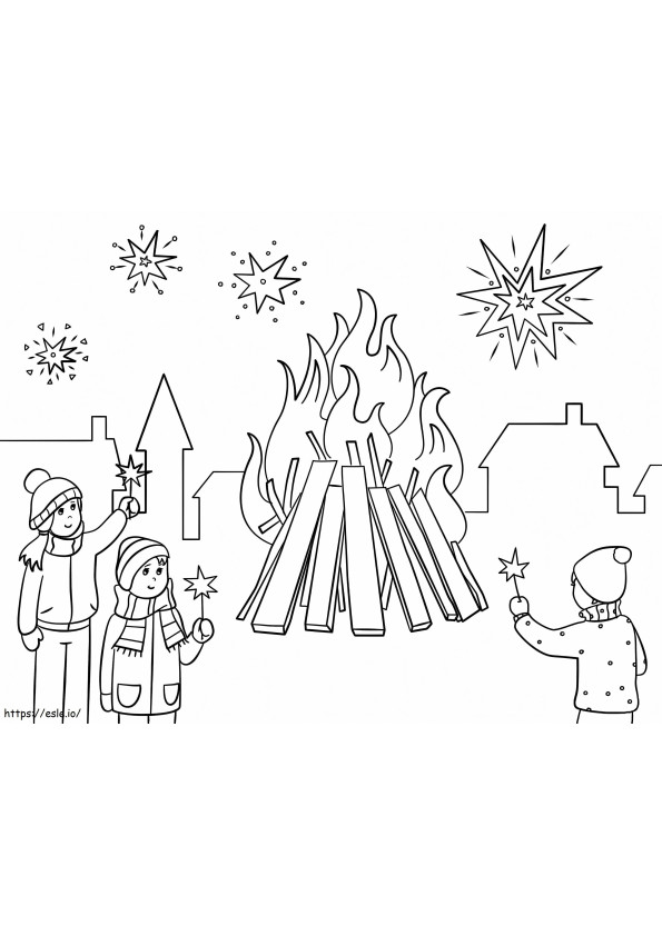 Guy Fawkes Night 1 coloring page