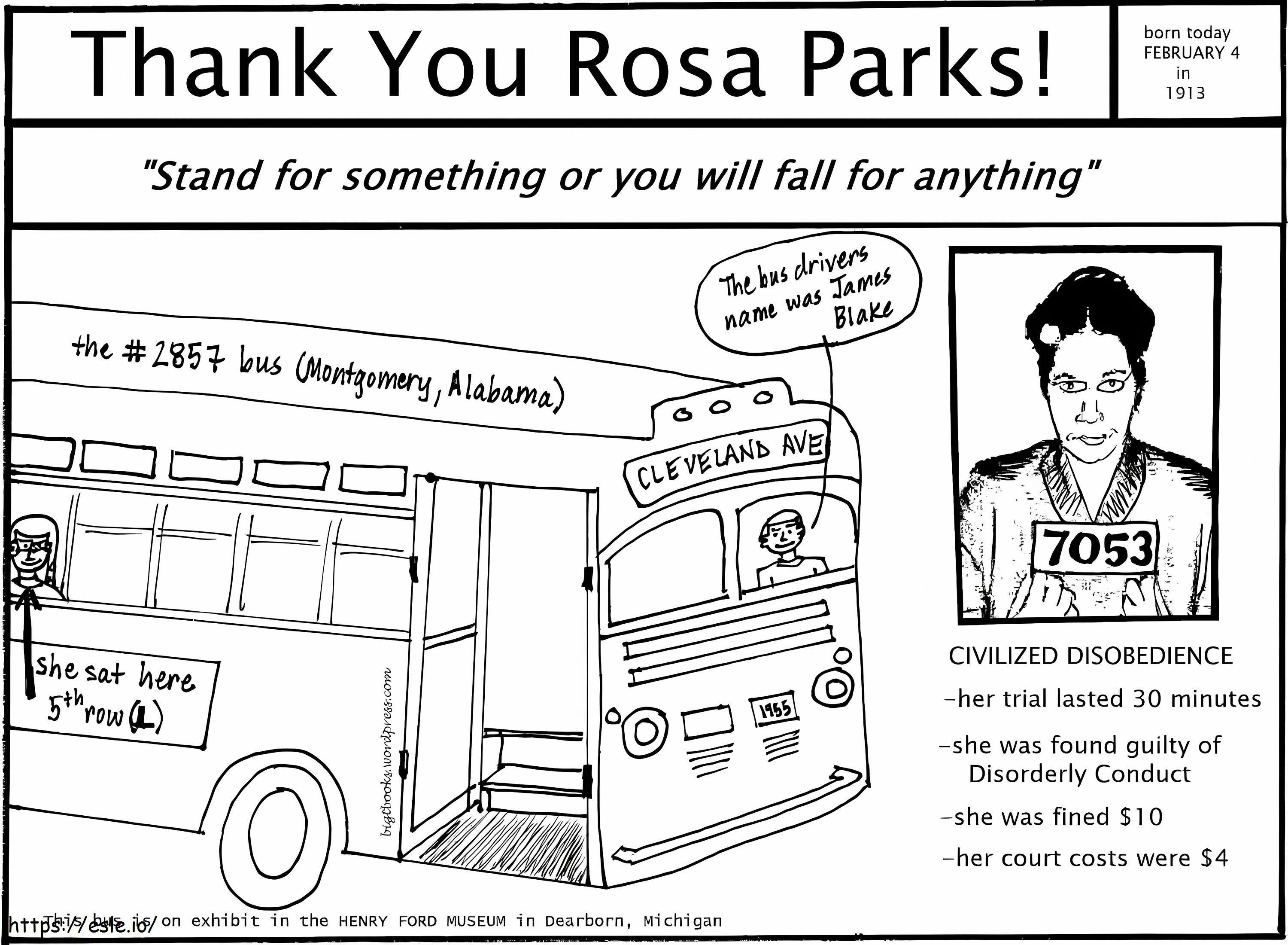 Rose Parks 4 para colorir