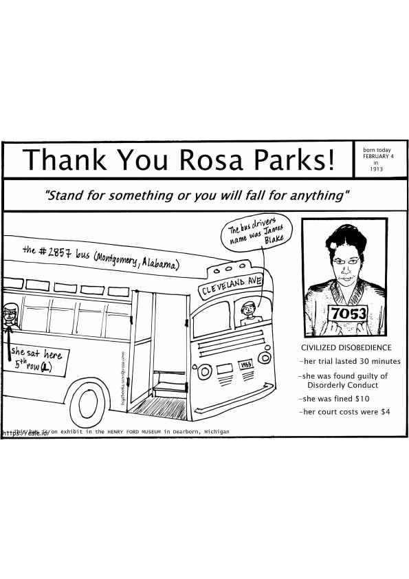Rose Parks 4 para colorir