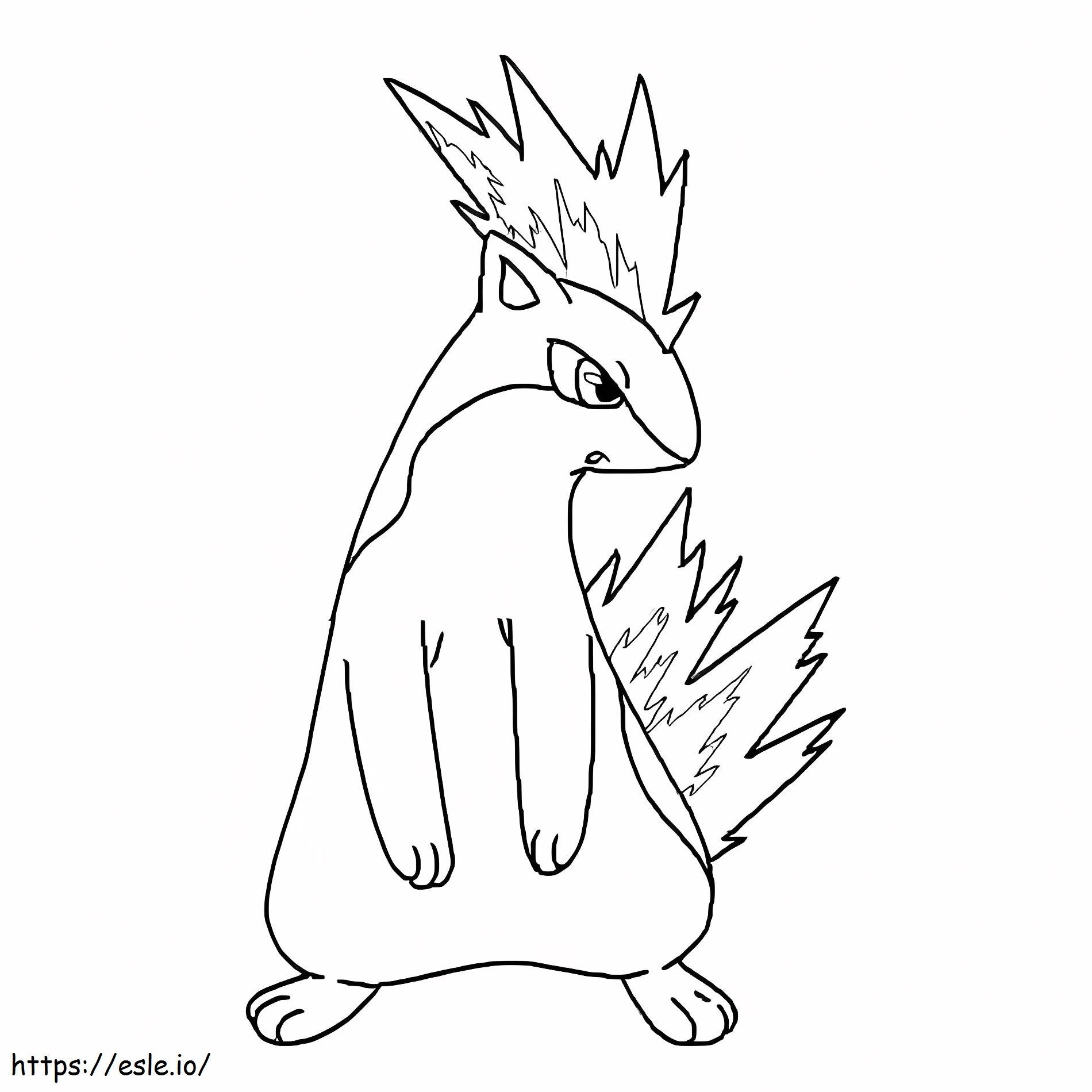 Free Quilava Pokemon coloring page