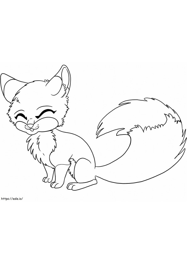 Cute Fox Smiling coloring page