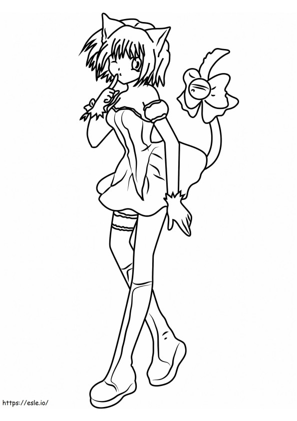 Girl Cute From Tokyo Mew Mew coloring page