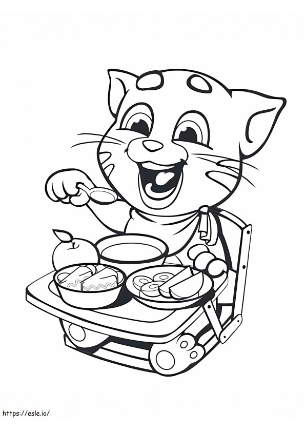 Having Lunch With Tom coloring page