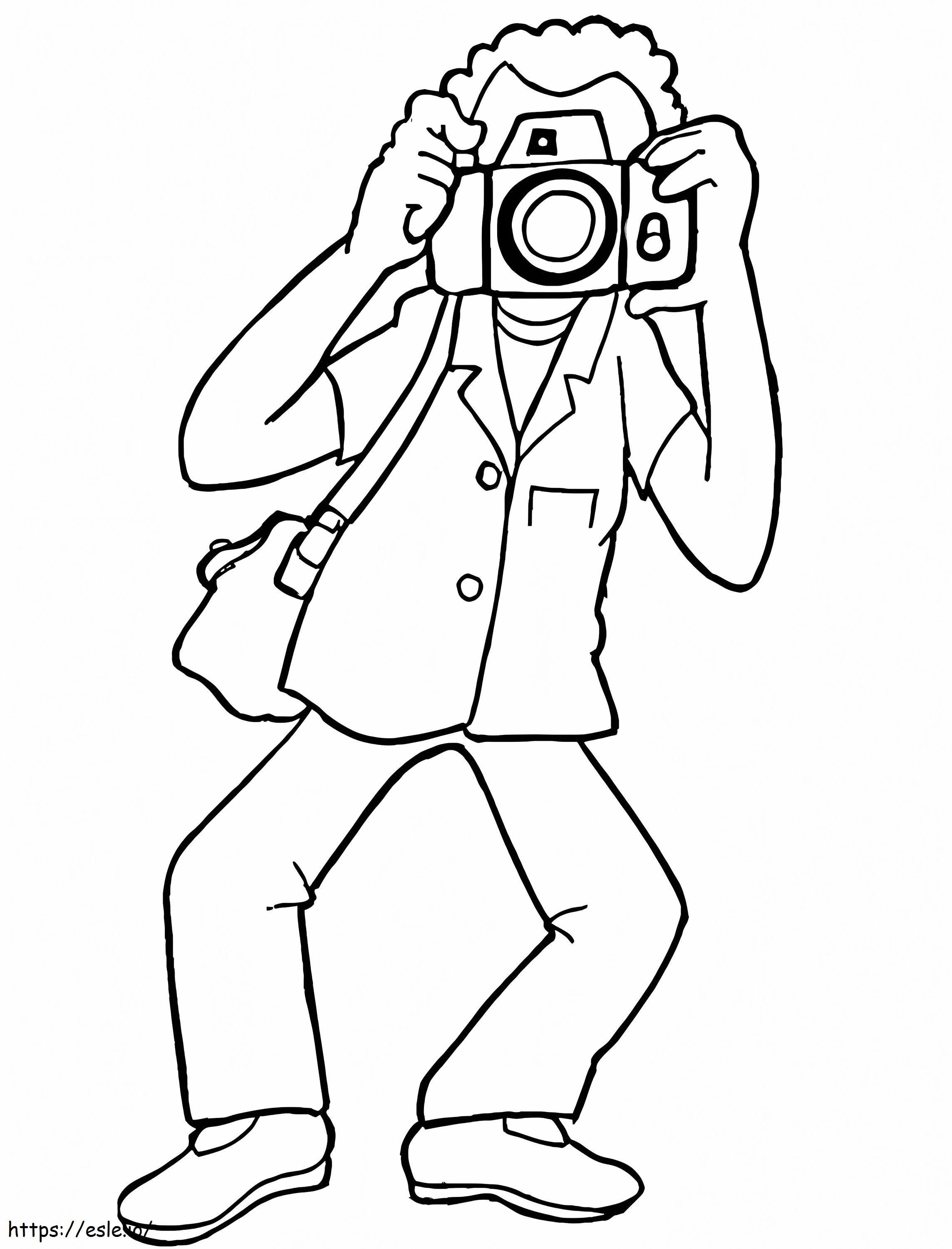 Photographer 2 coloring page
