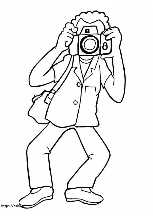 Photographer 2 coloring page