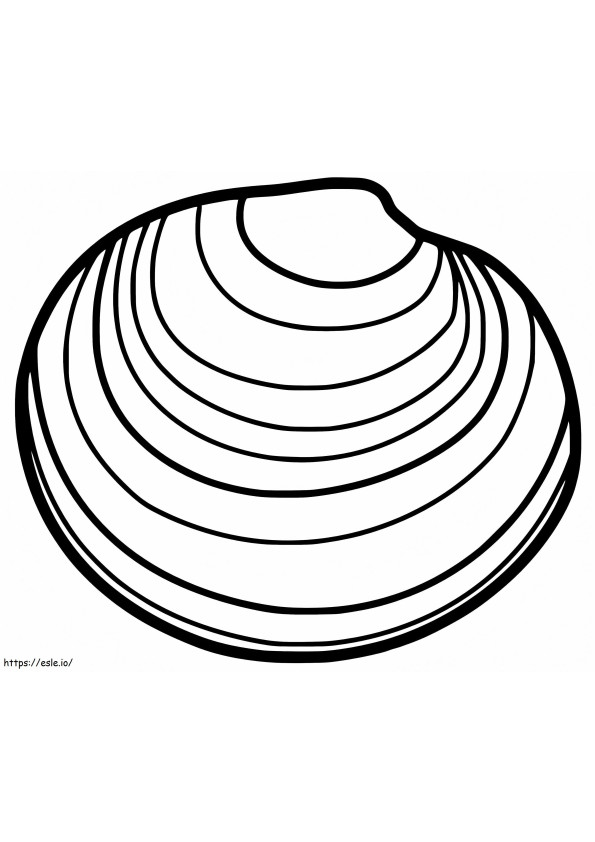 Normal Clam coloring page